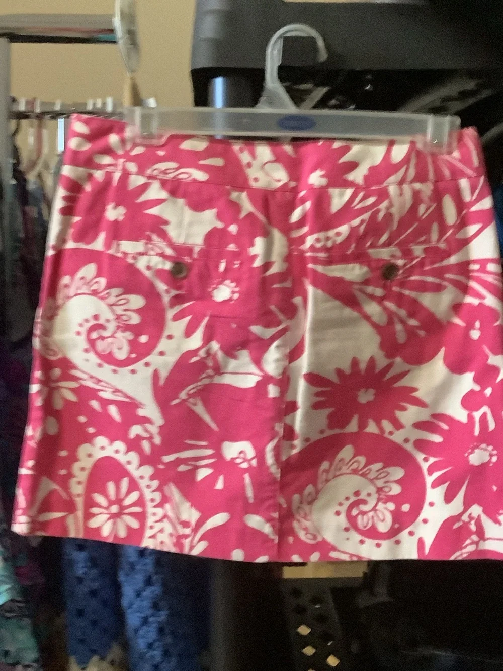 J. Crew Pink and White Floral Paisley Mini Skirt